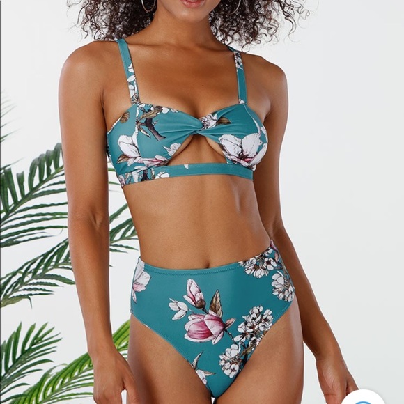 High Rise Floral Bikini - Picture 6 of 14